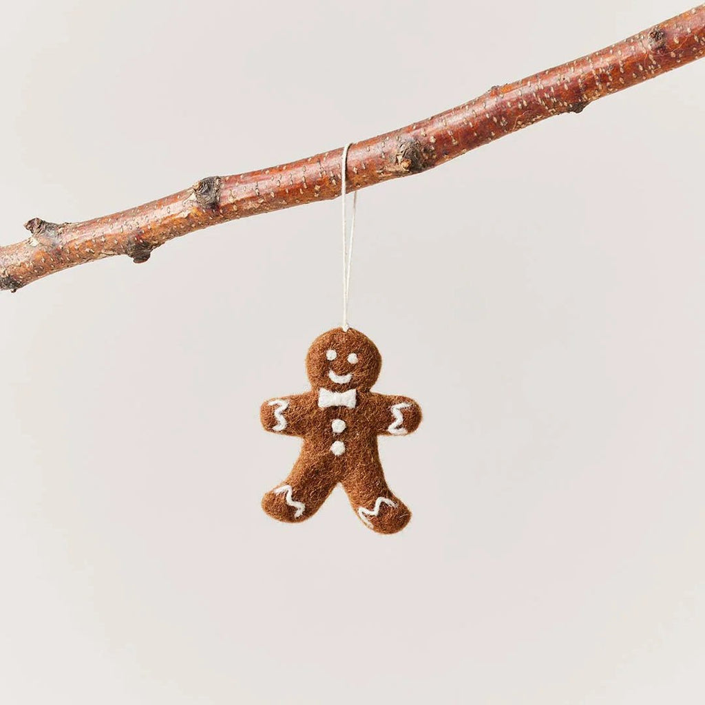 Felted Gingerbread Gentleman Ornament - House No.23