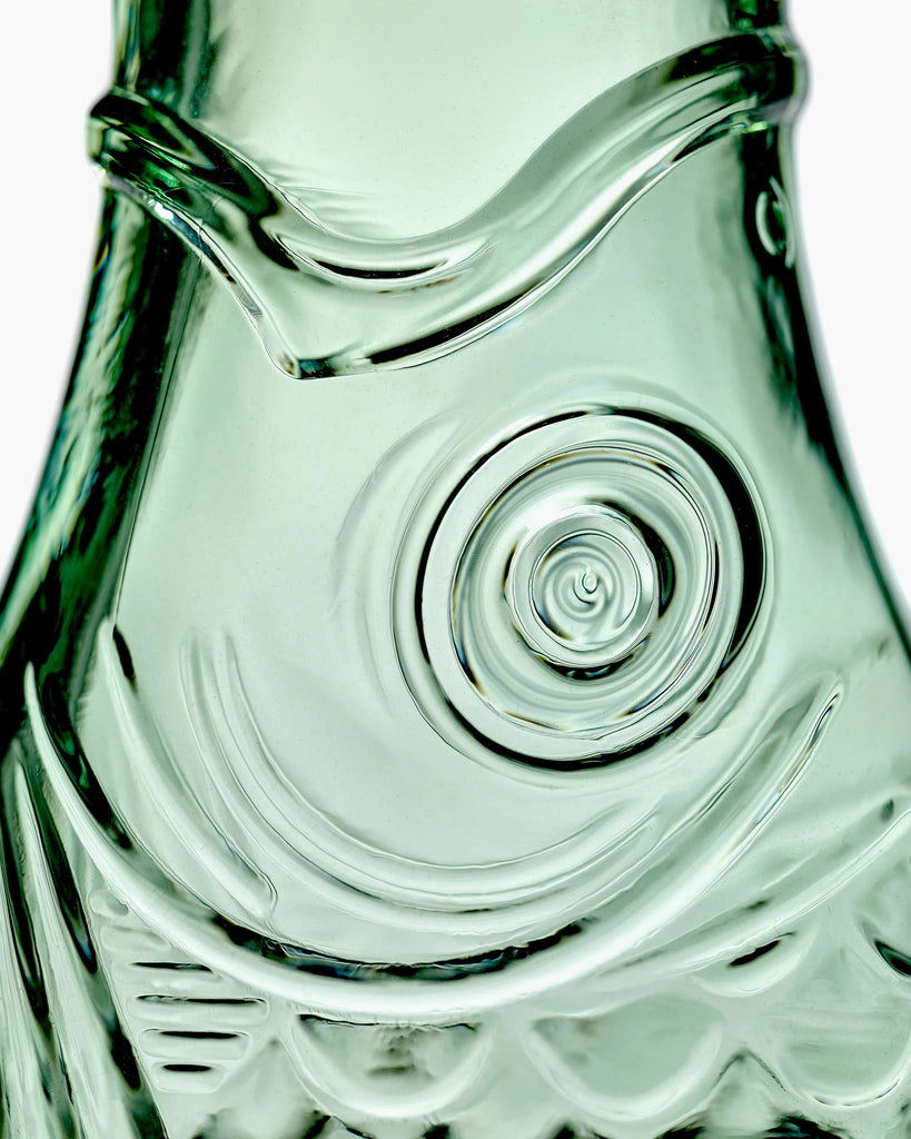 Fish & Fish Bottle/Carafe in Transparent Green - House No.23