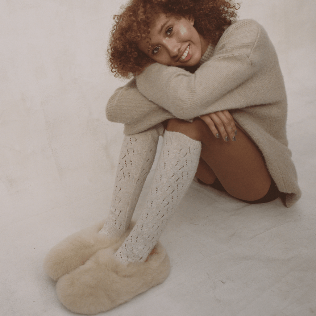 Cozy Alpaca Slippers - House No.23