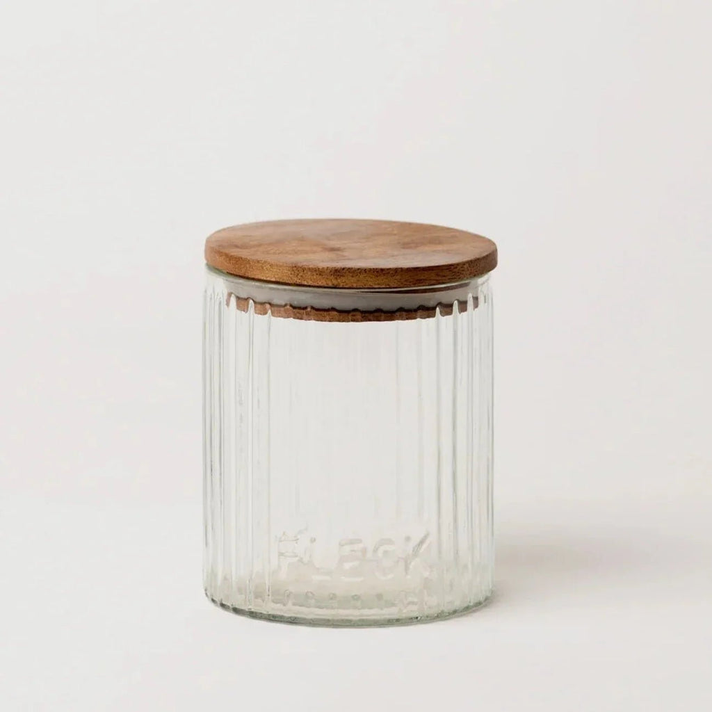 Fluted Glass Storage Jars - set of 3 - House No.23