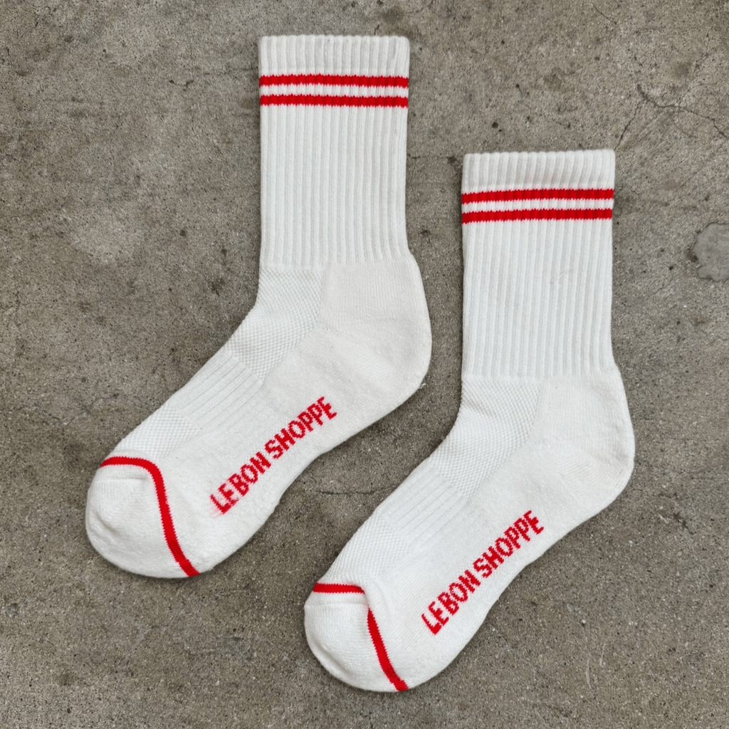 Boyfriend Socks - Clean White - House No.23