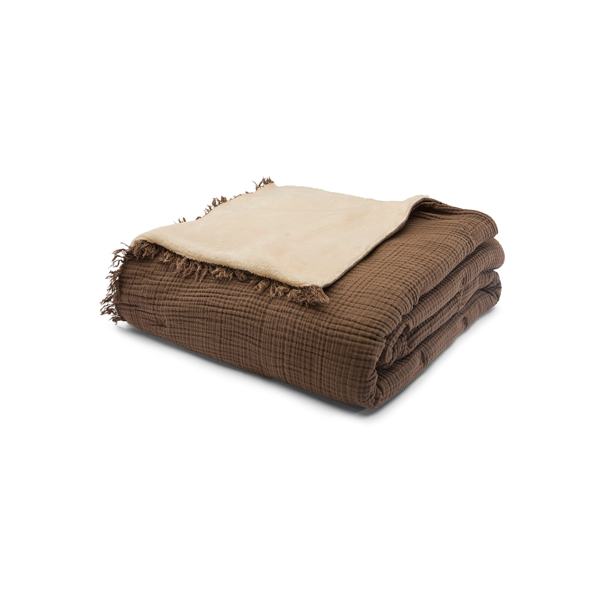 小物 THE NEWHOUSE COCONINO BLANKET alaiasherpabedspreadcocoabean_