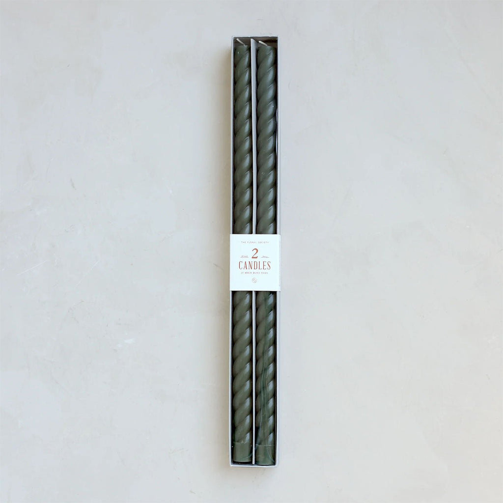 Fancy Taper Candles - Moss - House No.23