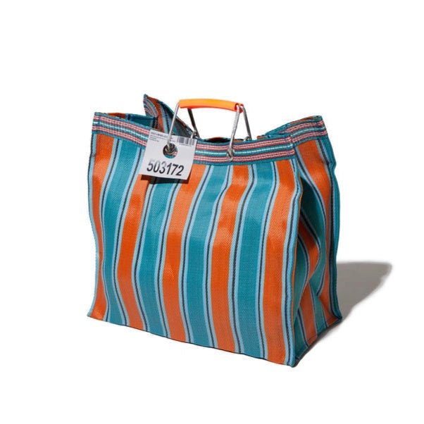 Recycled Plastic Striped Bag - Orange/Blue - House No.23